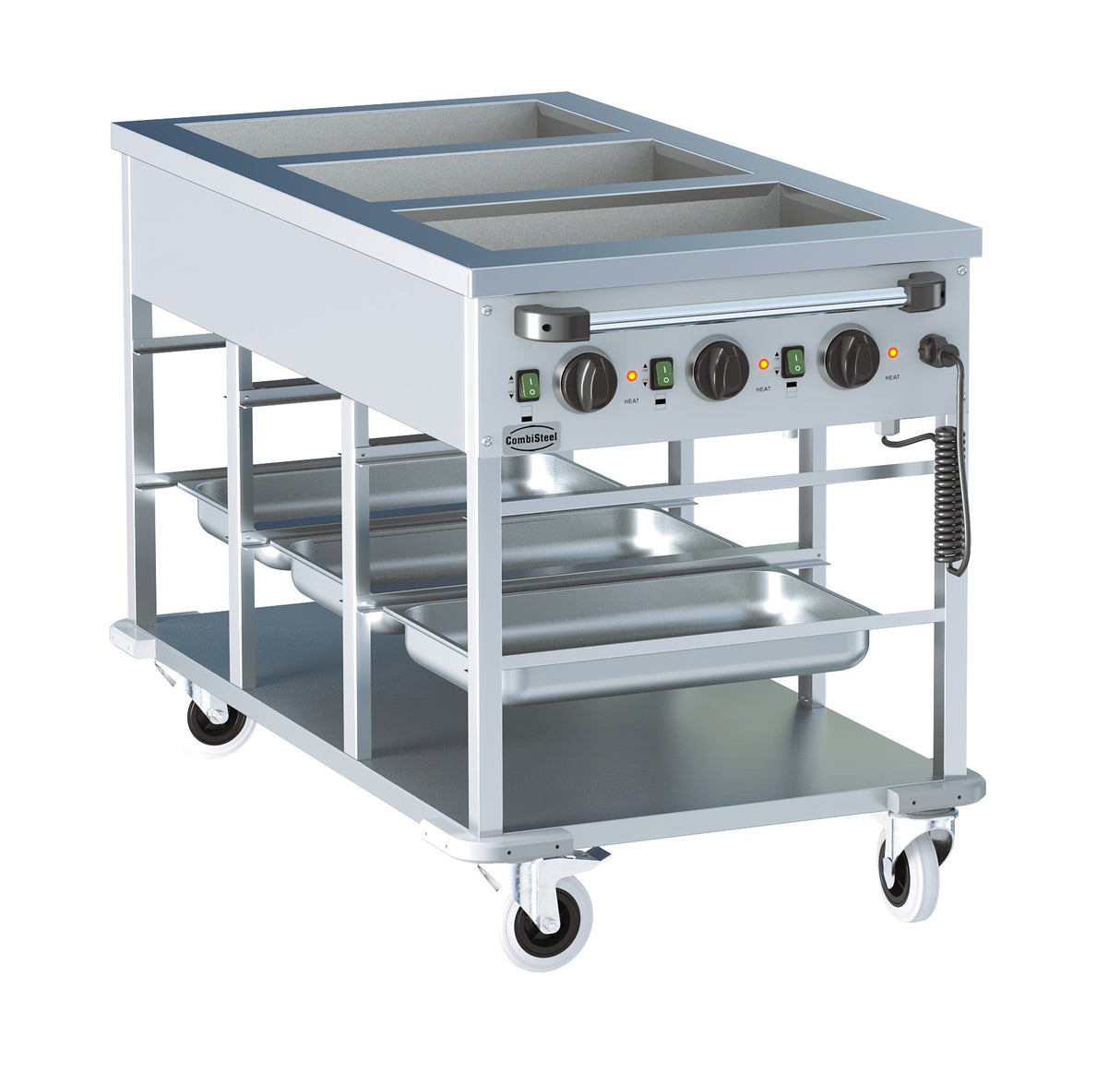Commercial Catering Equipment - Bain Marie Trolley 3/1.