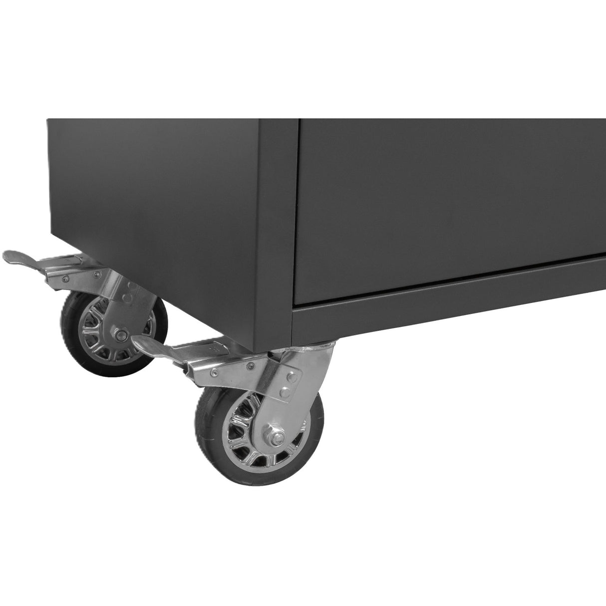 Heavy Duty Steel Rolling Tool Chest With Wooden Worktop 15 Drawers 1978x485x908mm Black | 722038 Ablack