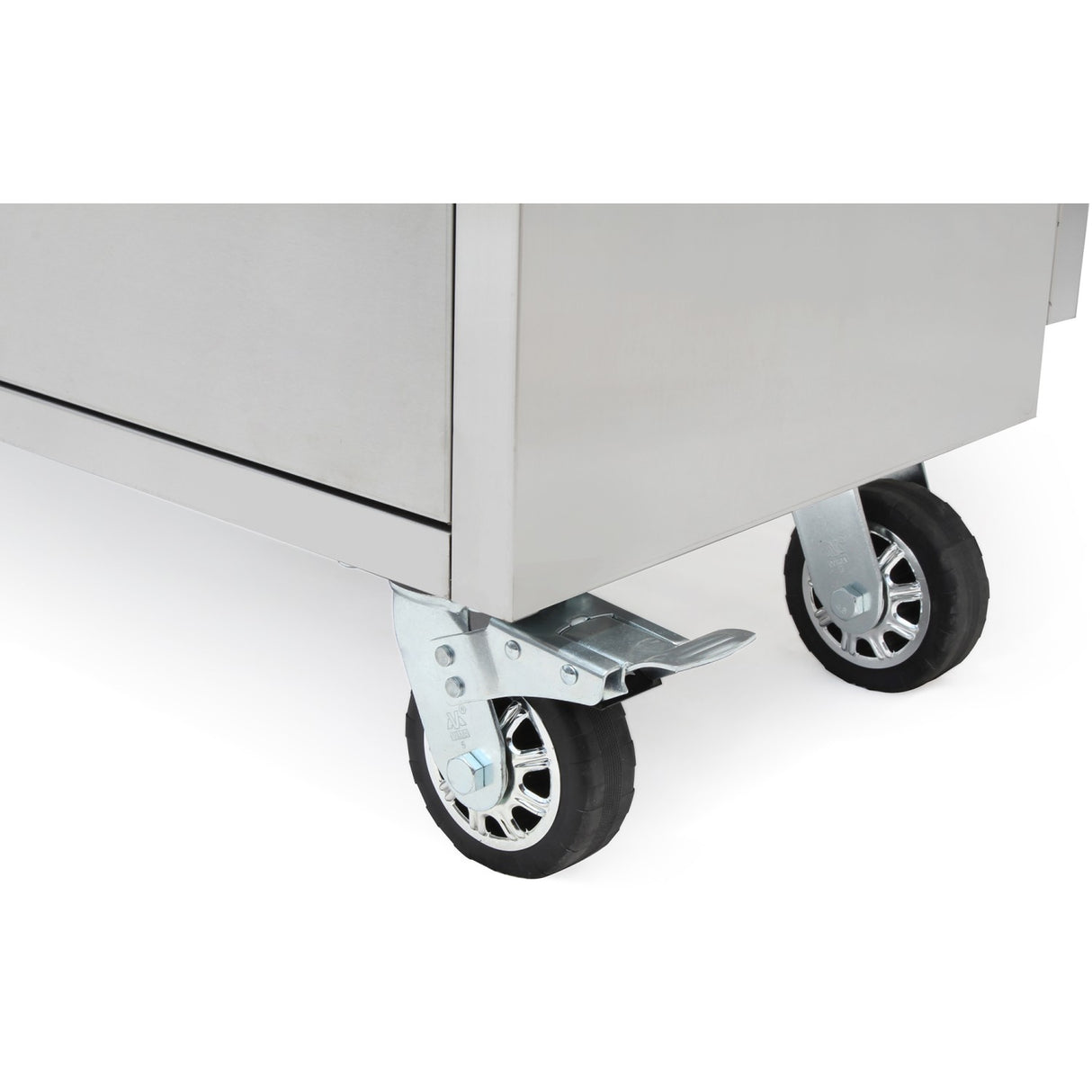 Professional Stainless Steel Rolling Tool Cabinet 15 Drawers 3 Upper Cupboards 1968x500x1825mm | 722038 Ap