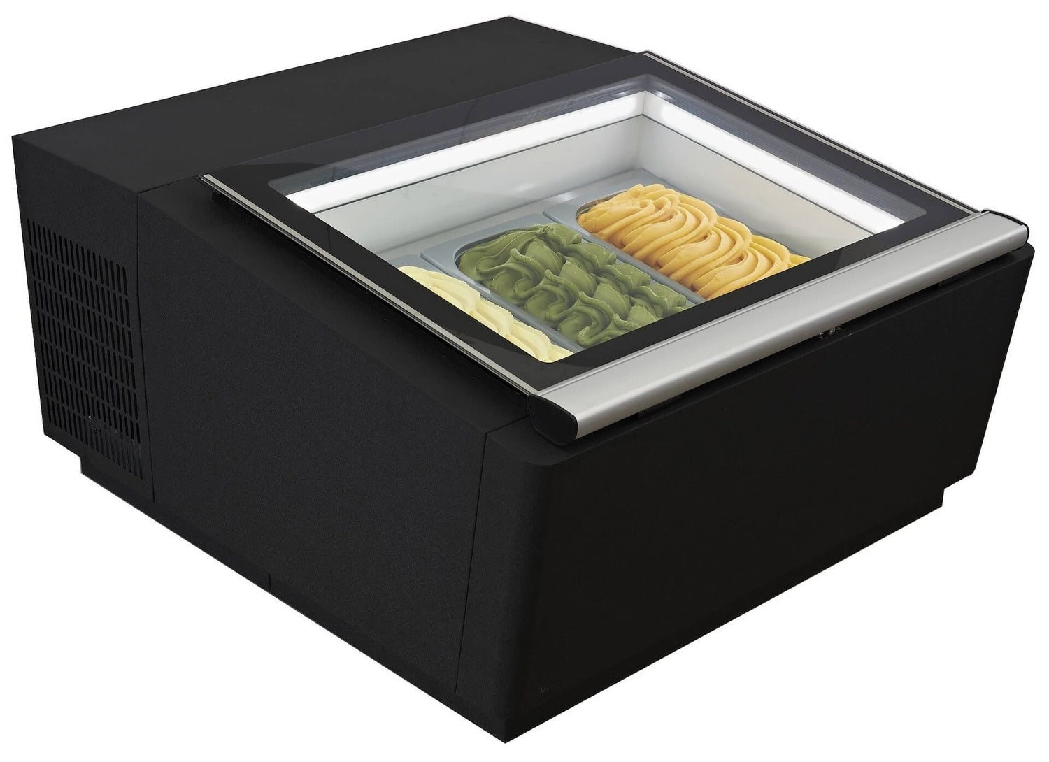 Sleek Combisteel Compact Ice Cream Display Freezer - Holds 3 x 5 Litres of Frozen Delights