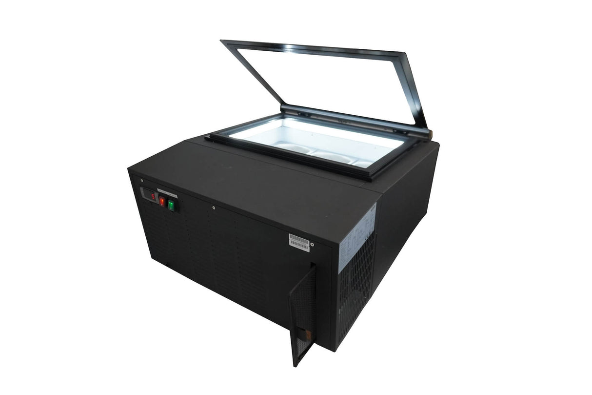 Sleek Combisteel Compact Ice Cream Display Freezer - Holds 3 x 5 Litres of Frozen Delights