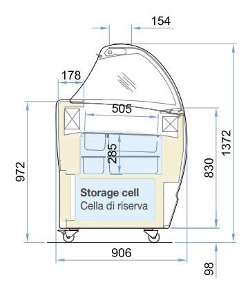 Isabella Ice Cream Display Freezer by Combisteel - Stylish and Spacious 13 x 5 Litre Design (Model: 7295.0025)
