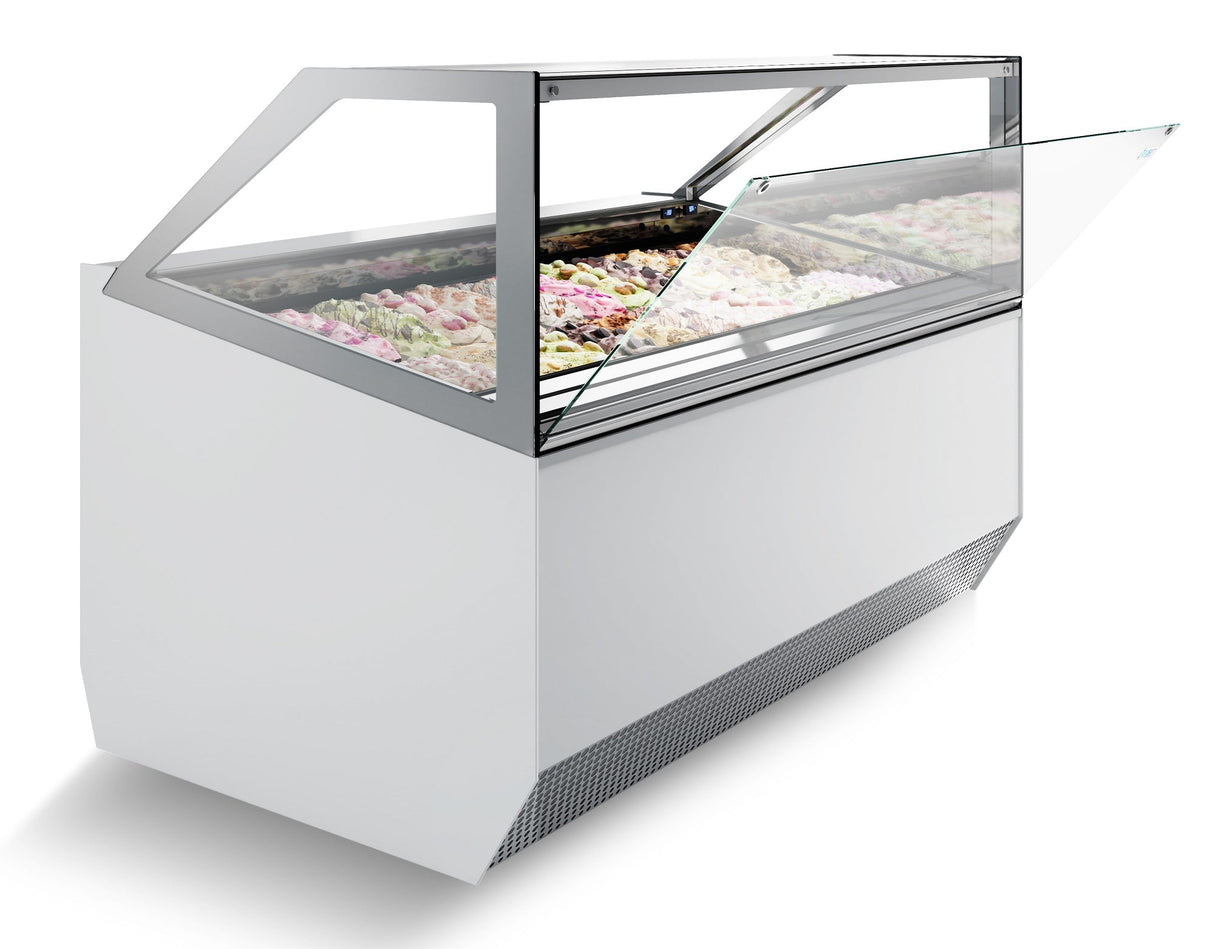 Millennium 24 Ice Cream Display by Combisteel – Enjoy Sweet Treats with Optional Transport