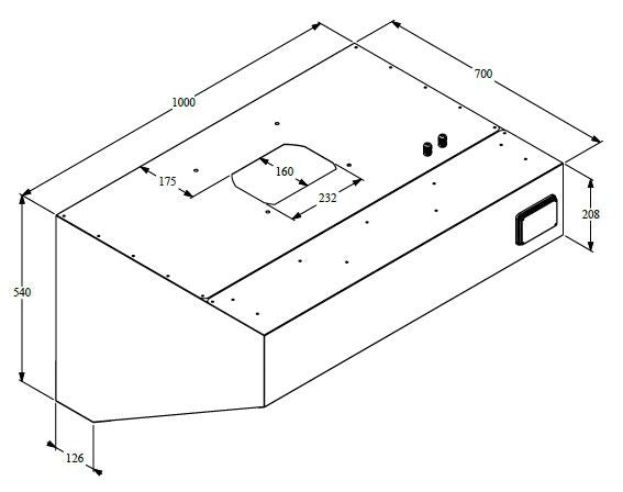 Experience Superior Ventilation with the Combisteel 1000mm Wide Stainless Steel Wall-Mounted Extraction Hood - Complete Unit