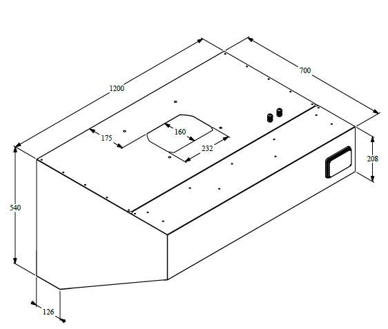 Elevate Your Kitchen with the Combisteel 1200mm Stainless Steel Wall-Mounted Extraction Hood - Complete Unit for Optimal Performance