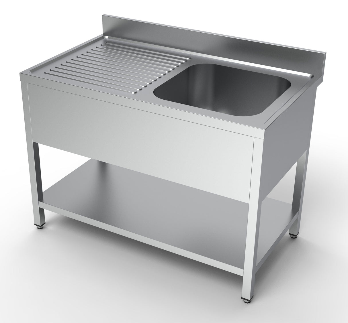 Premium Combisteel Stainless Steel Single Right-Hand Bowl Sink - 1200mm Wide