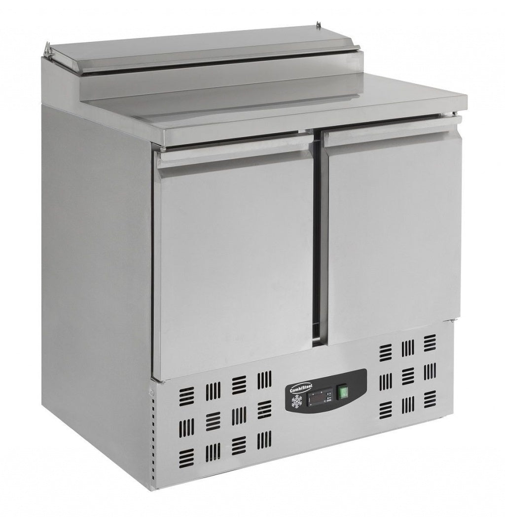 Elevate Your Culinary Experience with the Combisteel 2-Door Pizza Prep Counter Saladette Fridge – Featuring 5 x 1/6 GN Capacity
