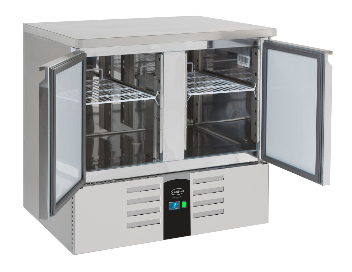 Commercial Refrigerated Counter - Refrigerated Counter 2 Doors Energy Line Equipped With Evaporator