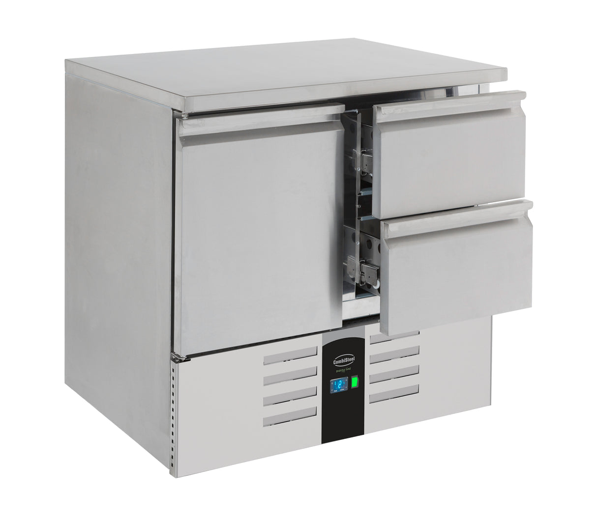 Commercial Refrigerated Counter - Refrigerated Counter 1 Door/2 Drawers Energy Line Equipped With Evaporator