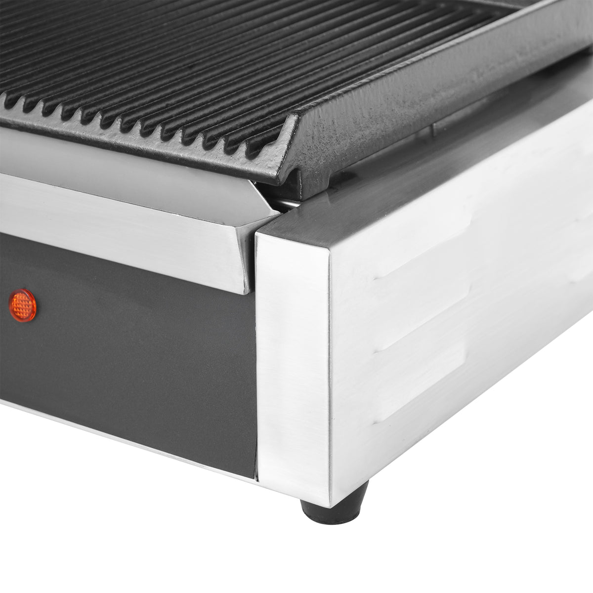 Commercial Catering Equipment - Versatility with the Large Twin Contact Grill - Ribbed Top and Bottom Design