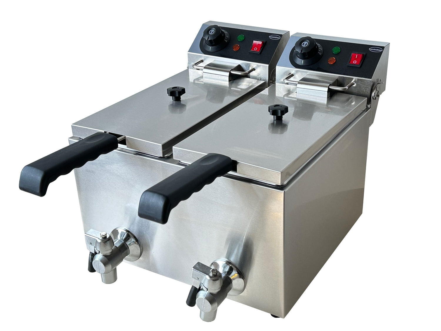 Dual Tank Combisteel Electric Countertop Fryer - 2 x 4L Capacity, 2 x 3kW Power