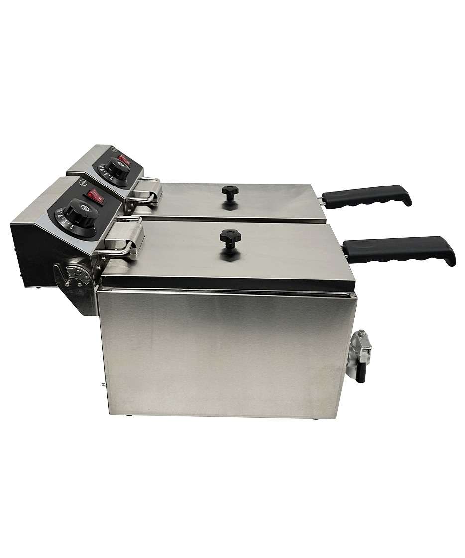 Dual Tank Combisteel Electric Countertop Fryer - 2 x 4L Capacity, 2 x 3kW Power