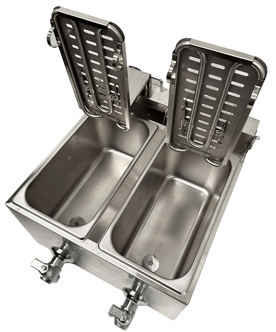 Dual Tank Combisteel Electric Countertop Fryer - 2 x 4L Capacity, 2 x 3kW Power