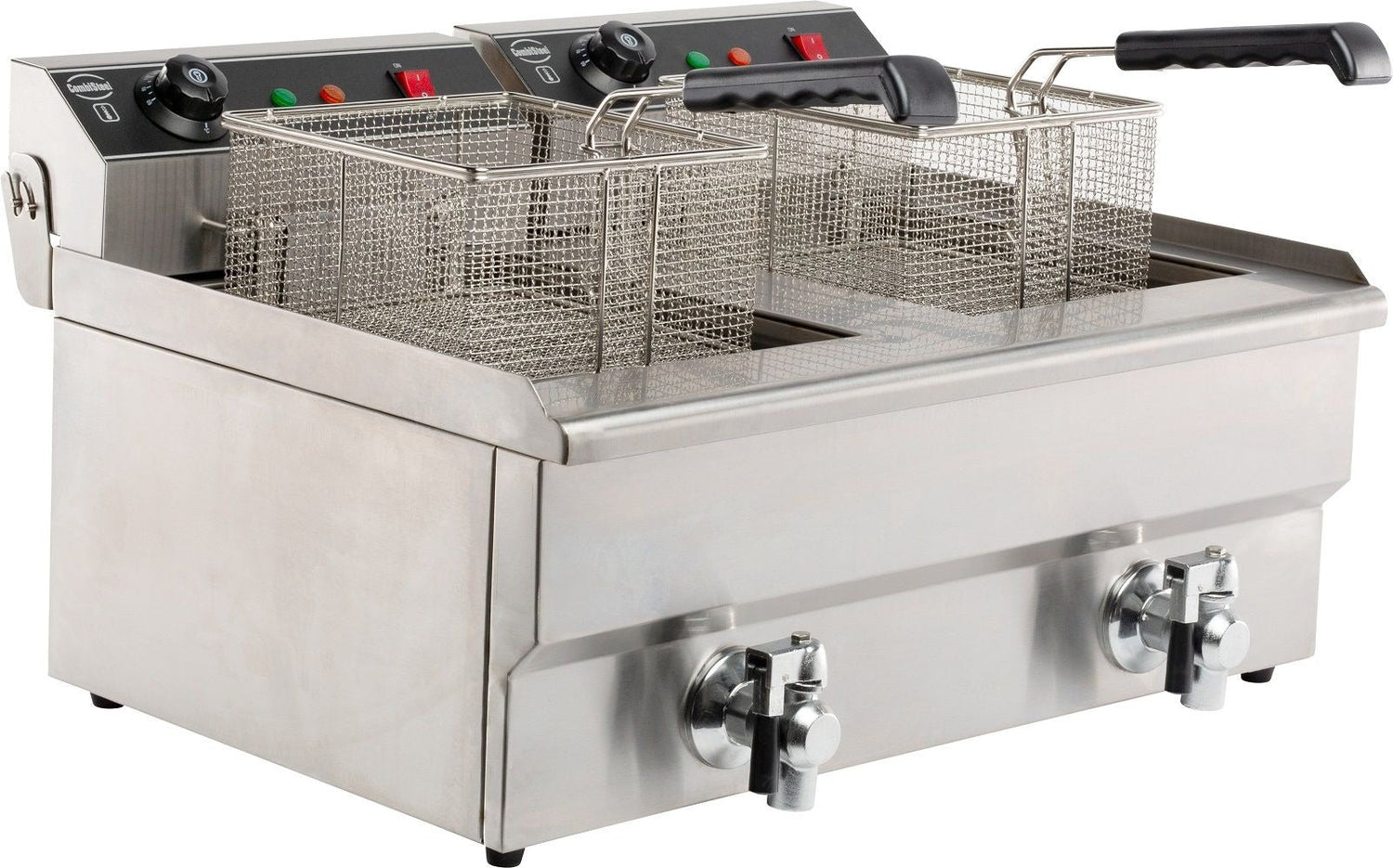 Premium Combisteel Dual Tank Electric Countertop Fryer - 2 x 8 Liters of Delightful Frying Capacity - Model 7455.1005