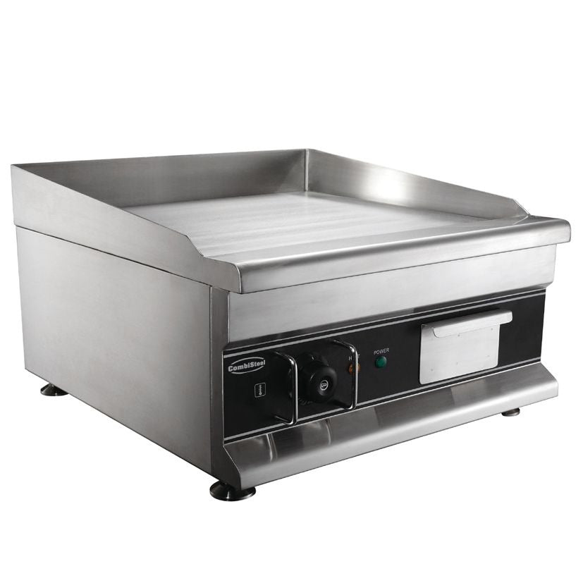 Premium Combisteel Chrome Electric Countertop Frying Griddle - 500mm Wide for Perfect Cooking Results