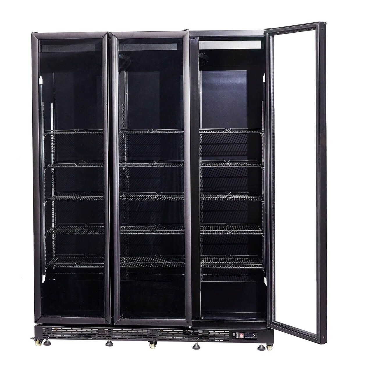 Elevate Your Merchandising with the Combisteel Triple Hinged Glass Door Display Fridge - 1200Ltr Capacity! *Transport On Request*