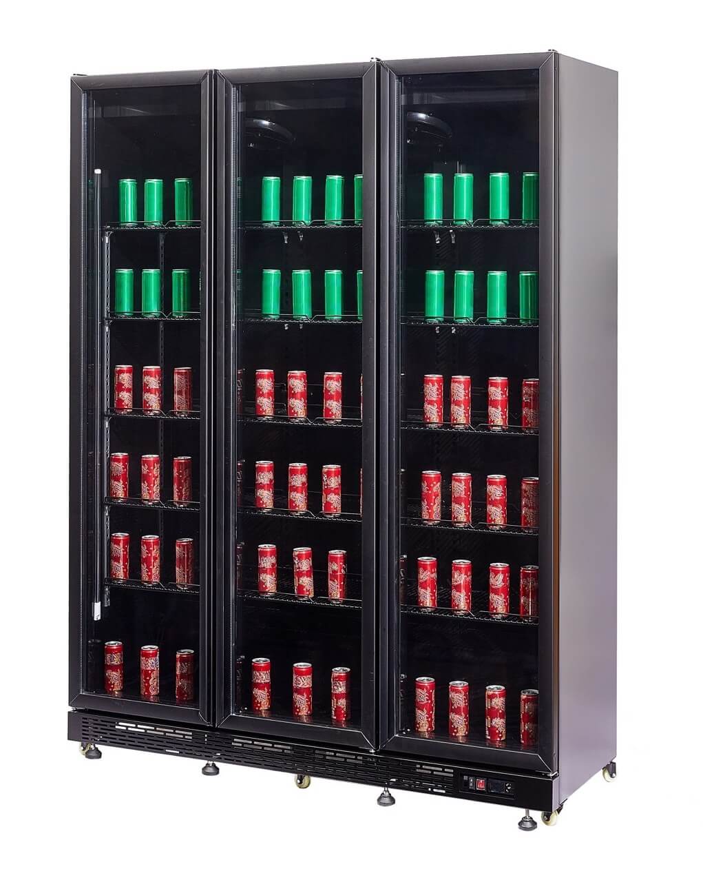 Elevate Your Merchandising with the Combisteel Triple Hinged Glass Door Display Fridge - 1200Ltr Capacity! *Transport On Request*