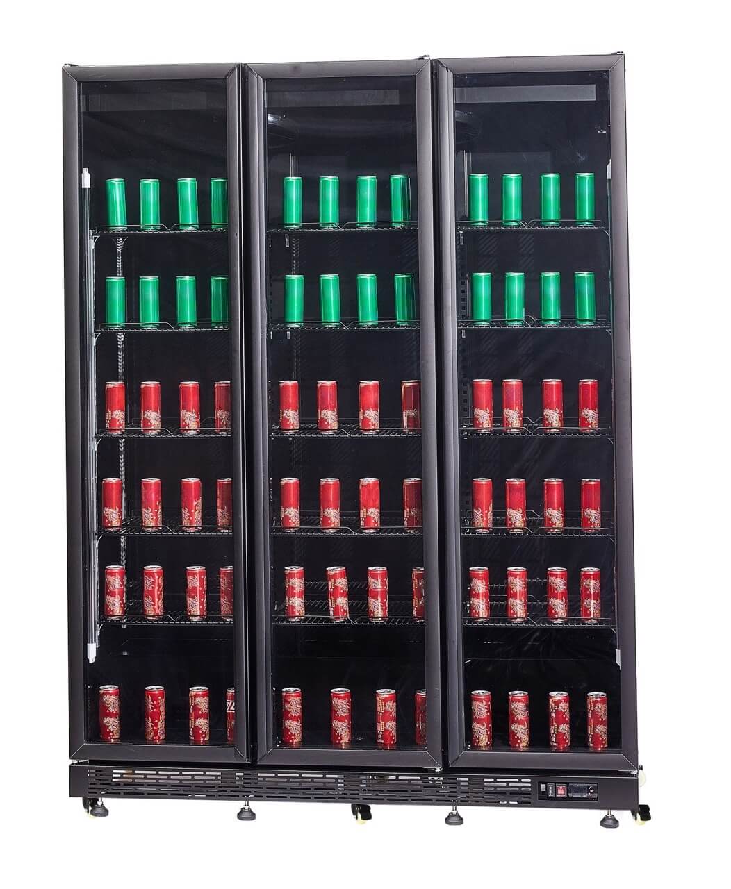 Elevate Your Merchandising with the Combisteel Triple Hinged Glass Door Display Fridge - 1200Ltr Capacity! *Transport On Request*