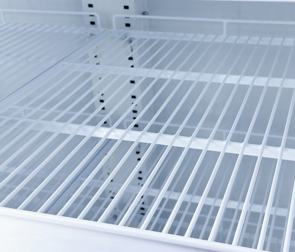 Revamp Your Display with the Combisteel 1065L Triple Hinged Glass Door Merchandiser Fridge - Perfect for Showcasing Chilled Goods