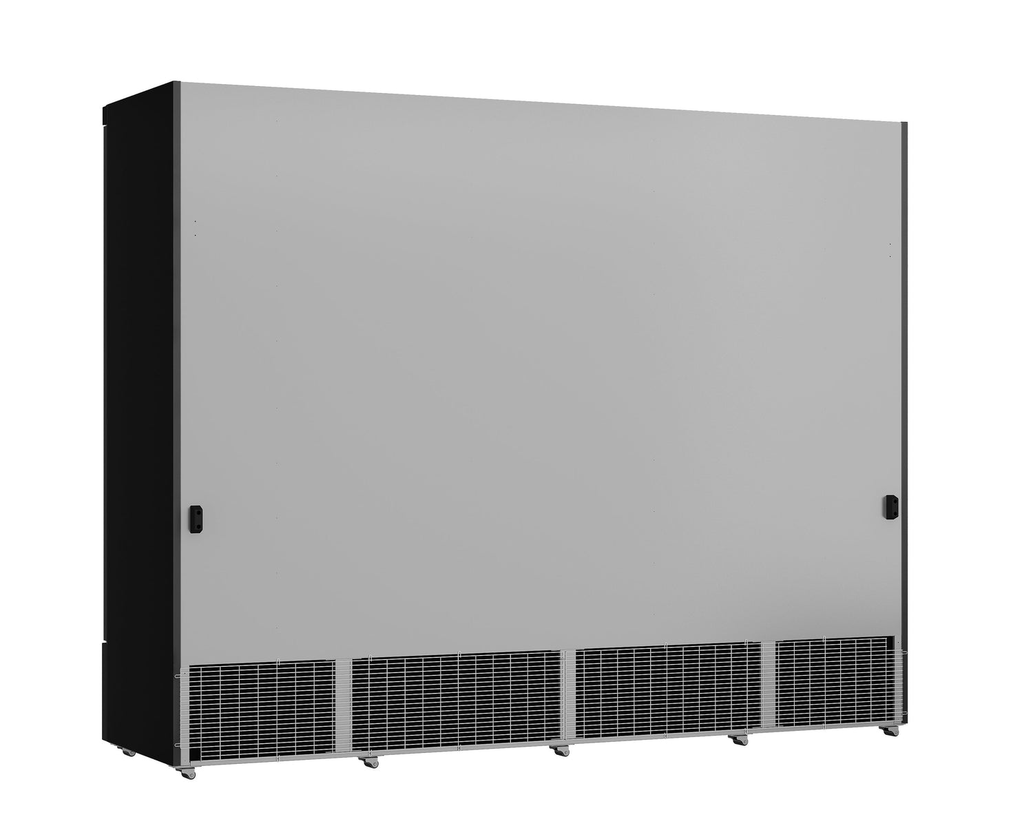 Sleek Black 4-Door Glass Display Refrigerator by Combisteel - Model JDE-2025R Bl - Perfect for Your Business