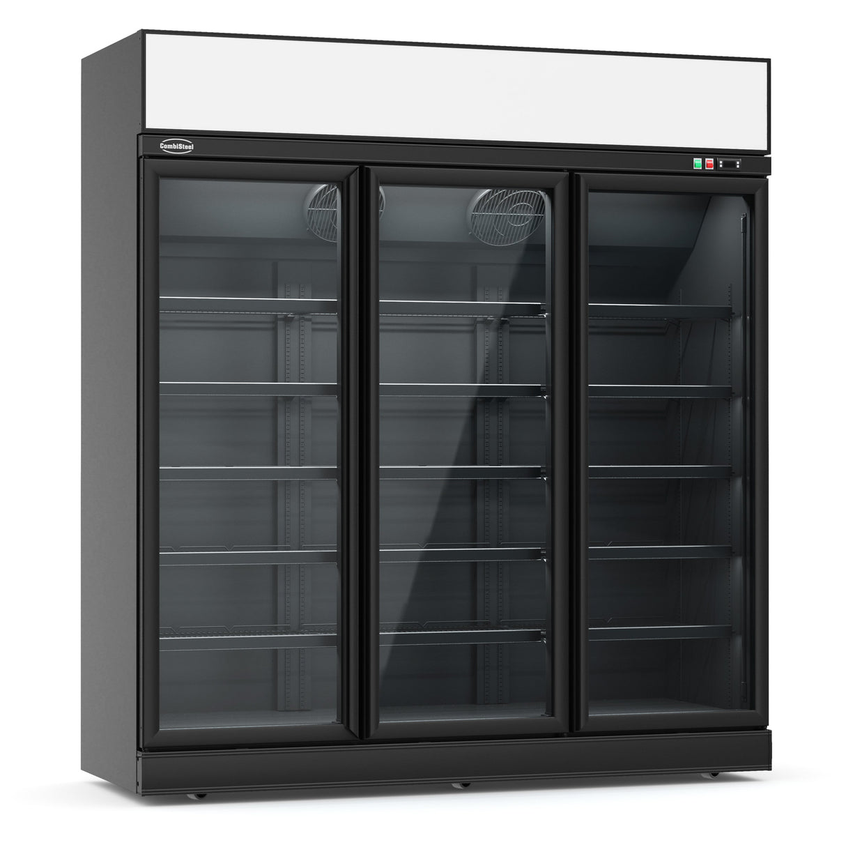 Elegant 3-Door Glass Freezer by Combisteel - Model Ins-1530F (Black)