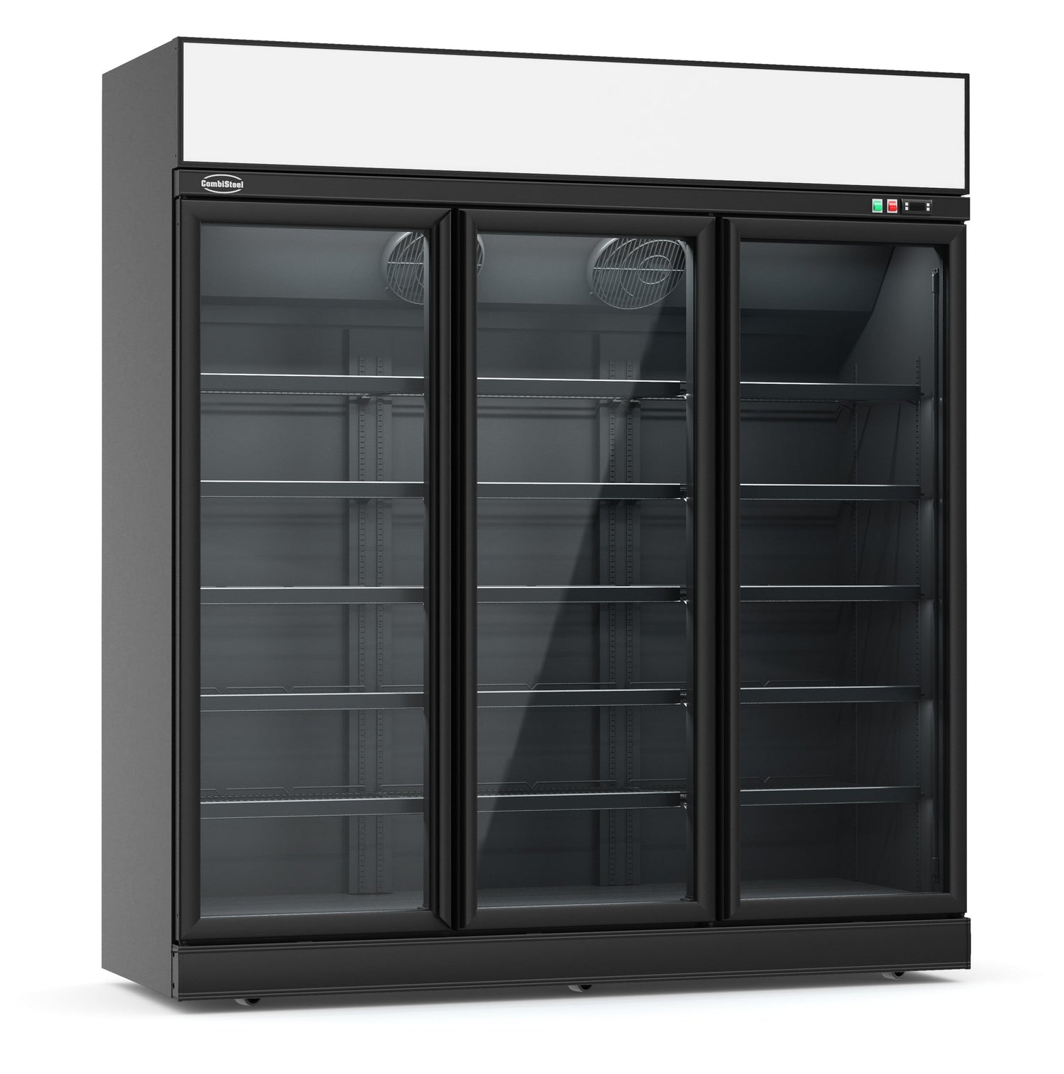 Elegant 3-Door Glass Freezer by Combisteel - Model Ins-1530F (Black)