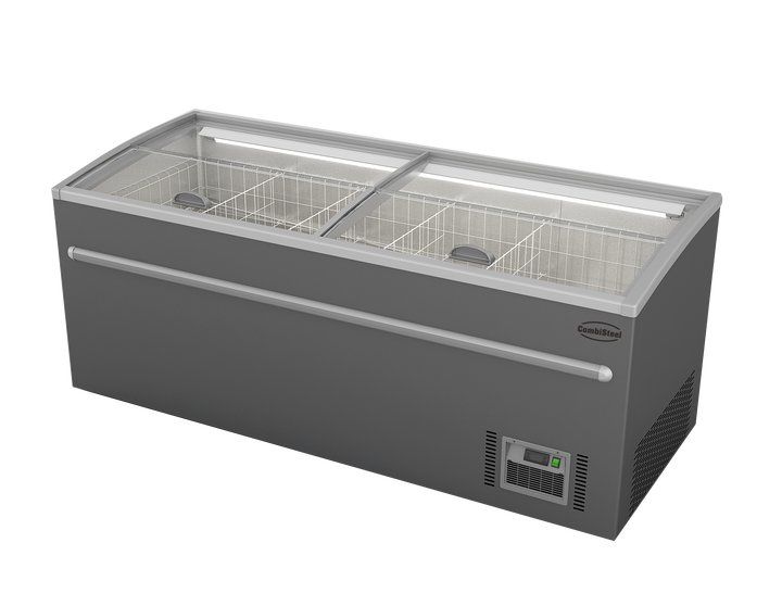 Premium 2100mm Combisteel Automatic Defrost Chest Freezer in Sleek Grey - Perfect for Supermarkets