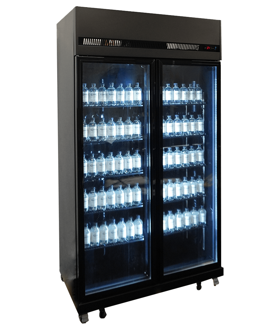 Commercial Catering Equipment - Refrigerator 2 Glass Doors Black Irm 770 Bl