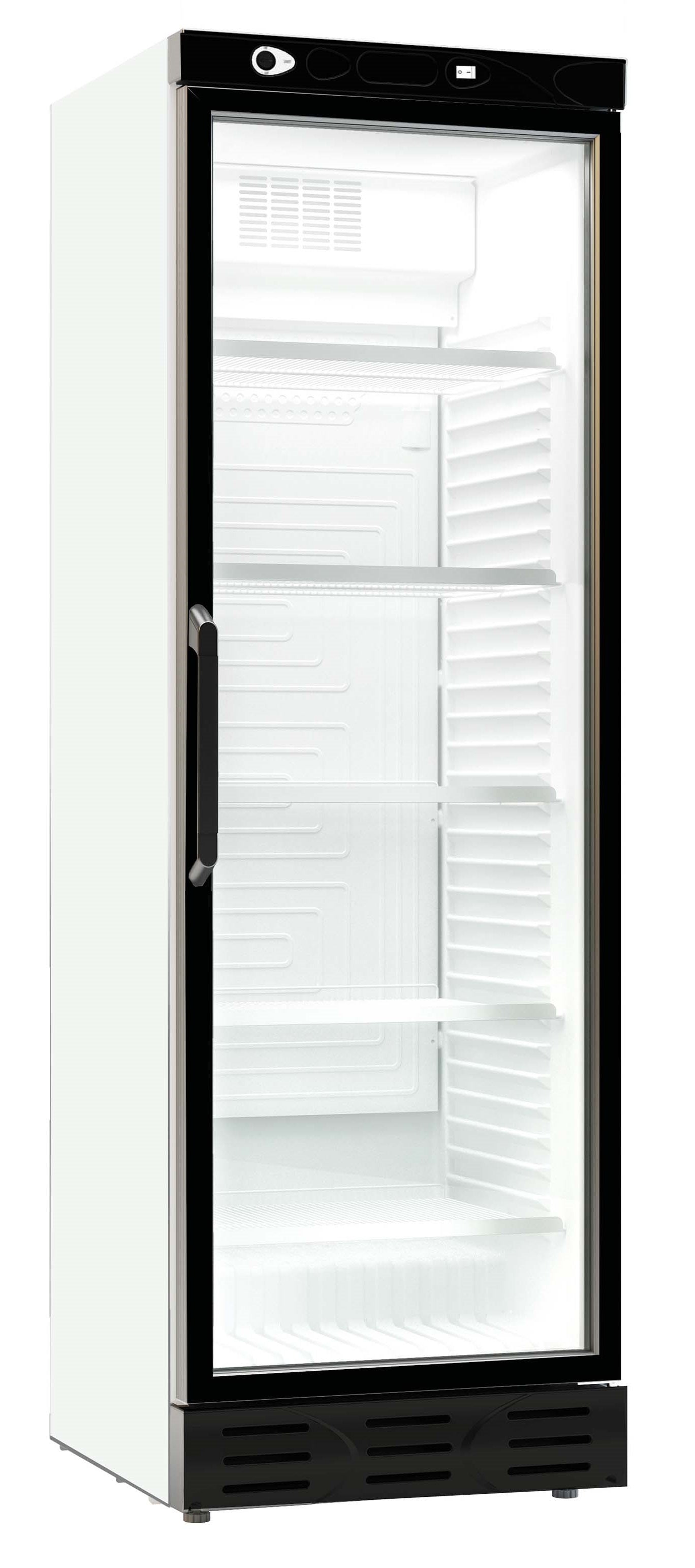 Chic 382L Combisteel Glass Door Refrigerator - Perfect for Stylish Cooling Solutions