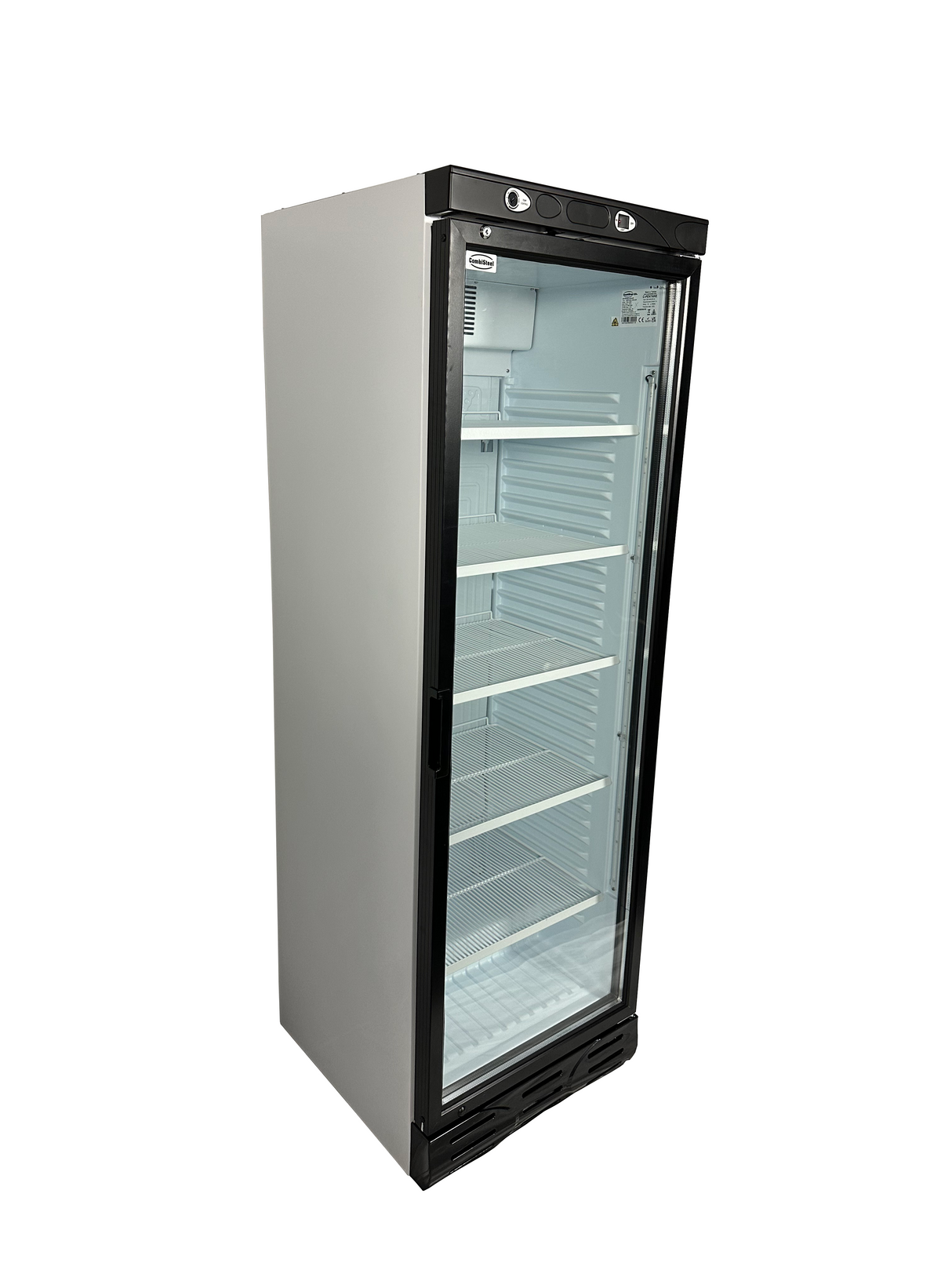 Chic 382L Combisteel Glass Door Refrigerator - Perfect for Stylish Cooling Solutions