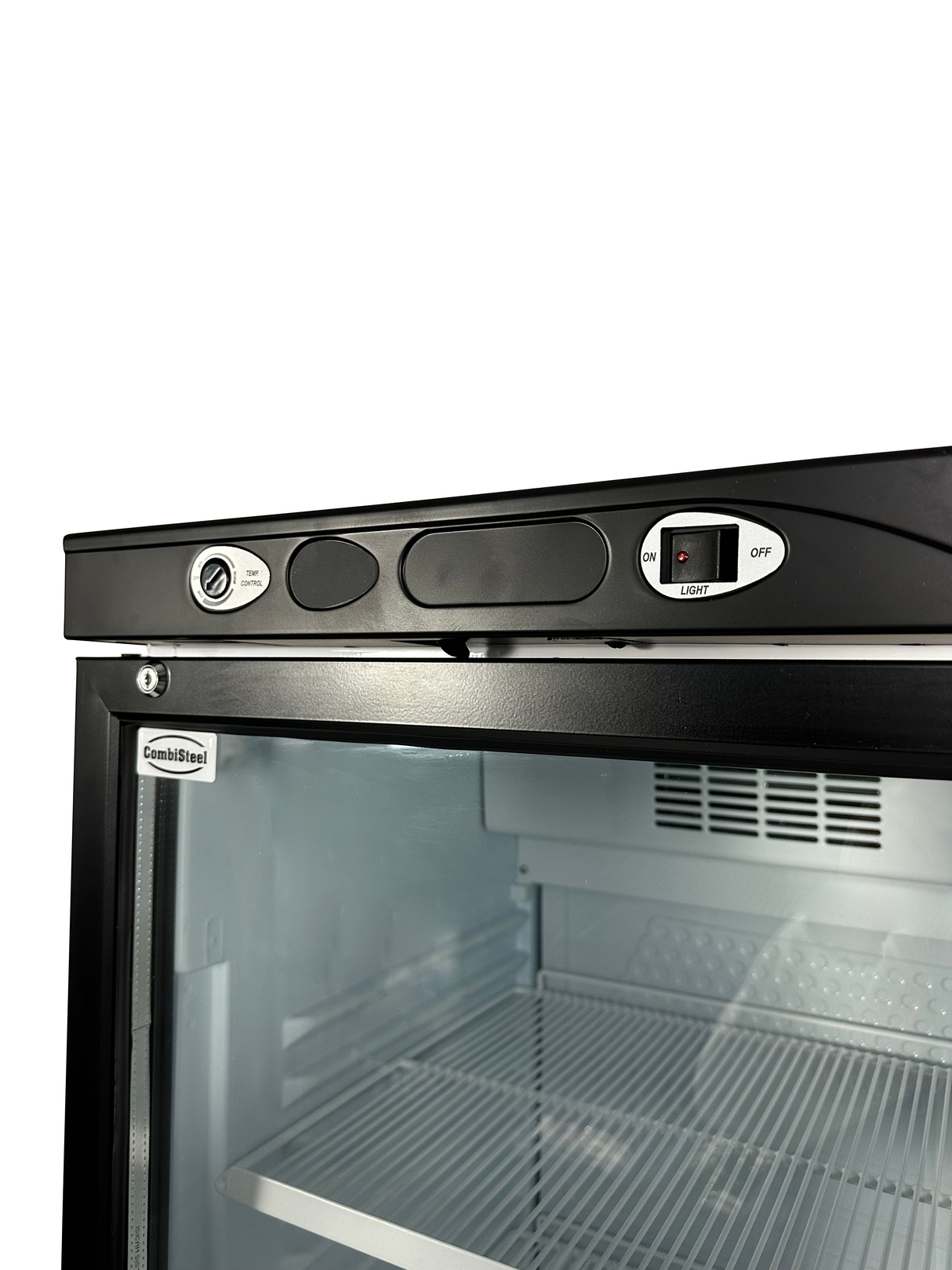 Chic 382L Combisteel Glass Door Refrigerator - Perfect for Stylish Cooling Solutions