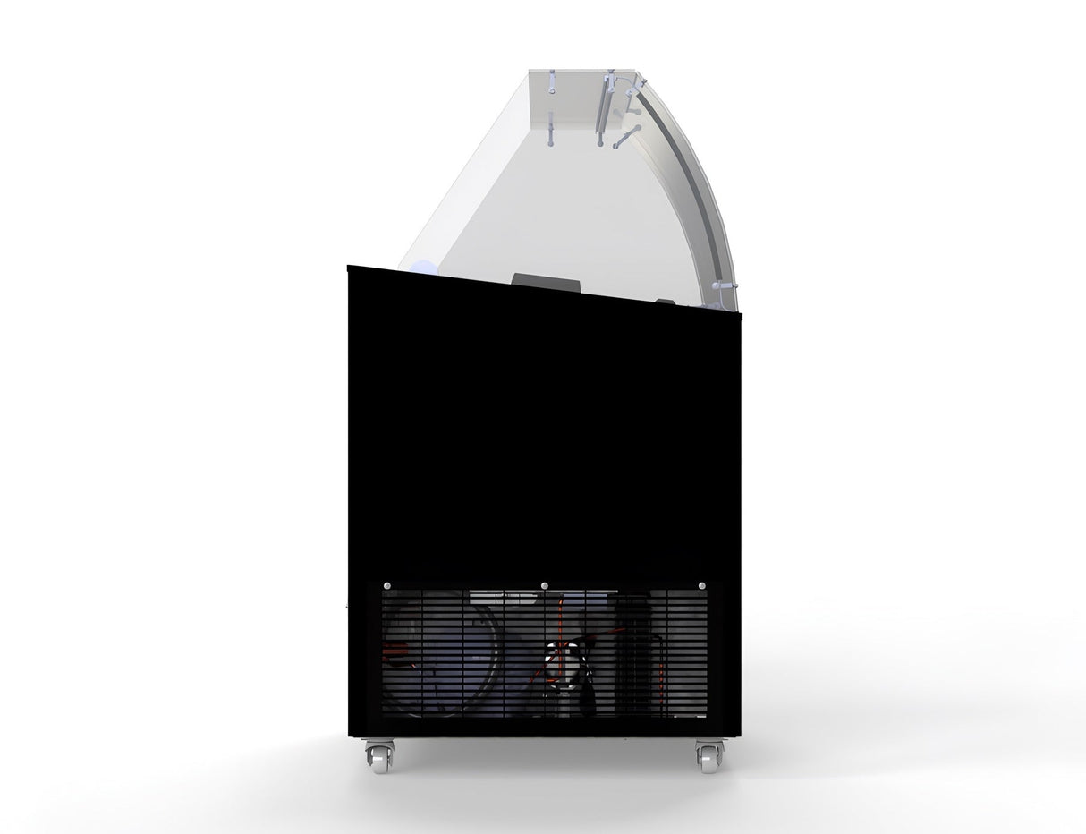 Sleek Black Corsica Ice Cream Display Freezer by Combisteel - Holds 6 x 5 Liters of Delightful Treats