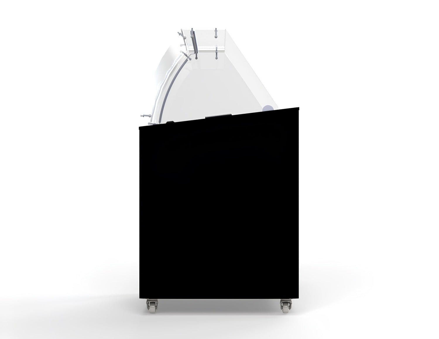 Sleek Black Corsica Ice Cream Display Freezer by Combisteel - Holds 6 x 5 Liters of Delightful Treats