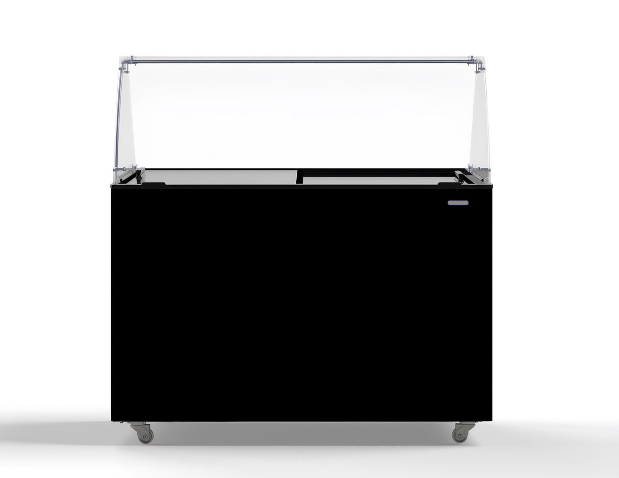 Sleek Black Combisteel Java Ice Cream Display Freezer - Holds 8 x 5 Litre Containers