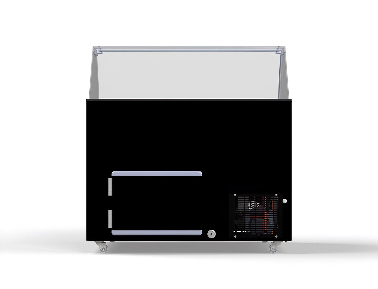 Sleek Black Combisteel Java Ice Cream Display Freezer - Holds 8 x 5 Litre Containers