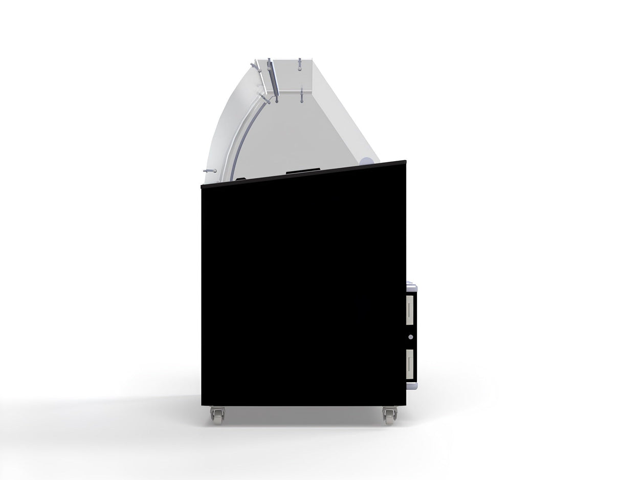 Sleek Black Combisteel Java Ice Cream Display Freezer - Holds 8 x 5 Litre Containers