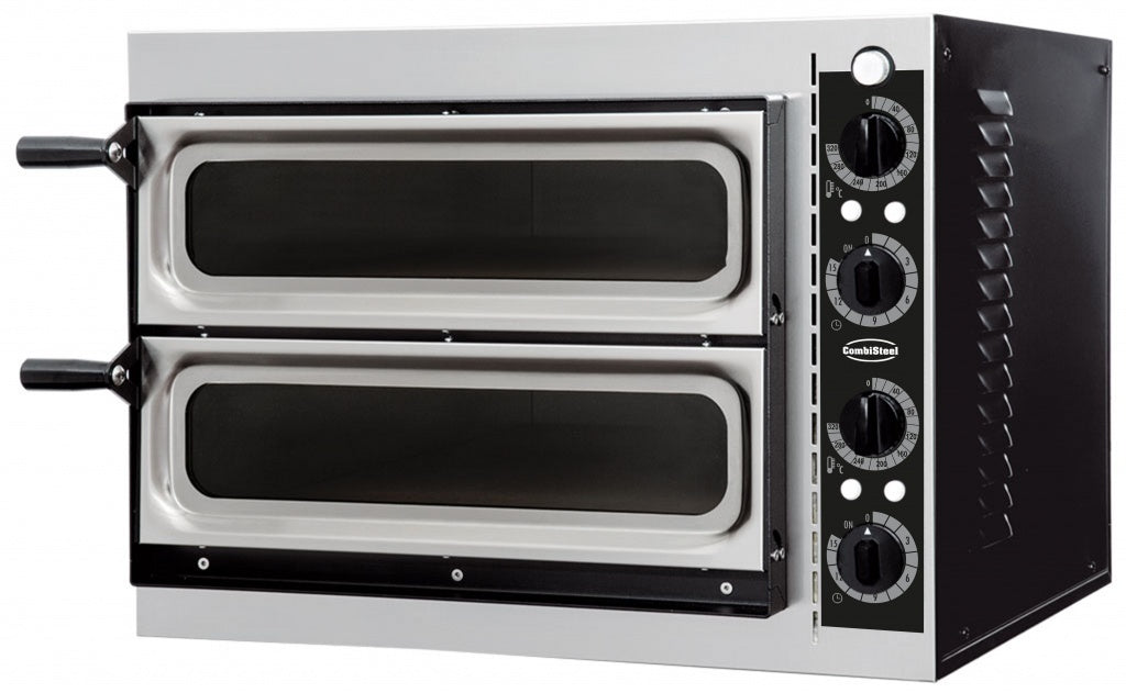 Combisteel Electric Double Deck Pizza Oven - Perfect for Two 12-Inch Pizzas