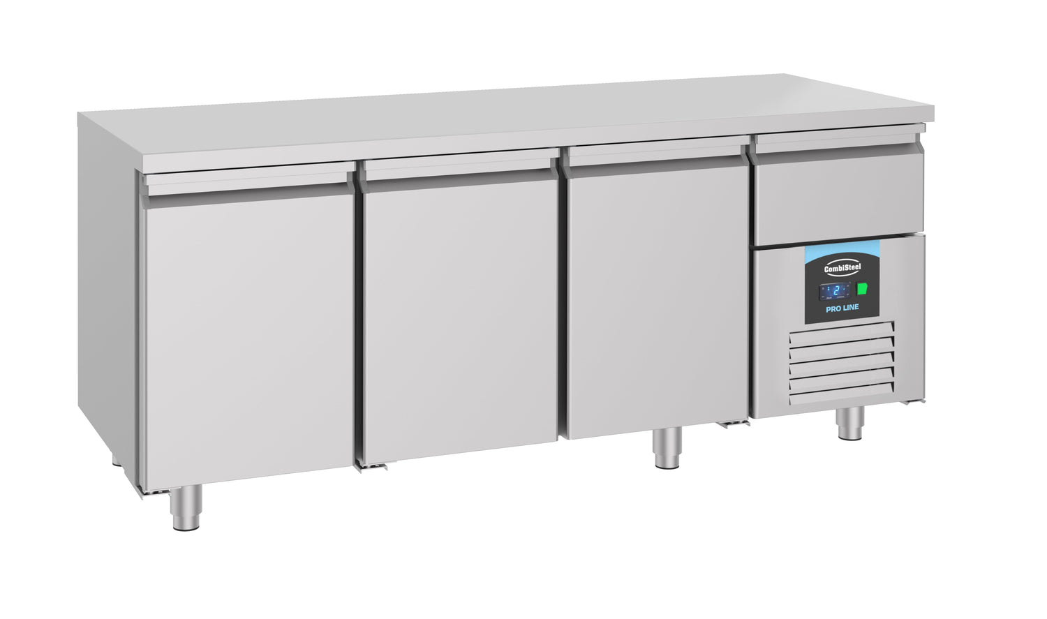 Enhance Your Kitchen with the Combisteel 700 Refrigerated Counter - Spacious 3-Door Design