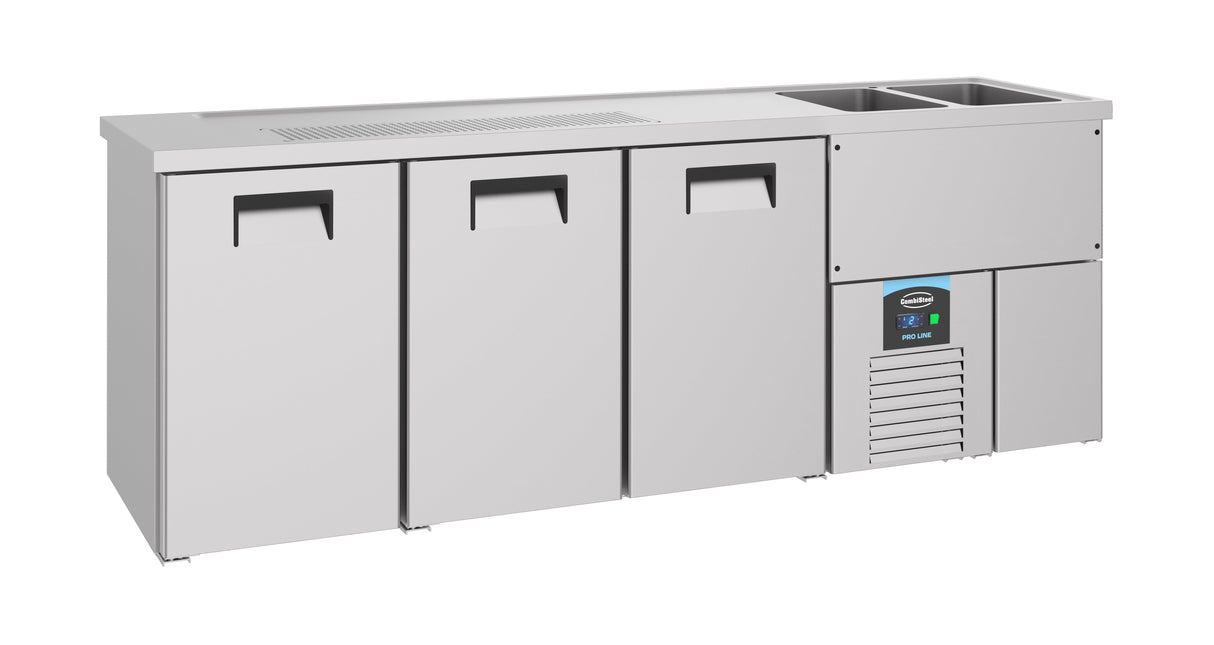 Premium 3-Door Combisteel Beer Cooler - Model 7489.5340