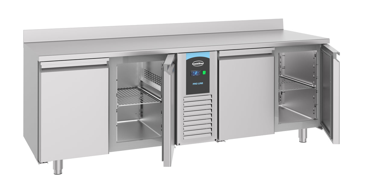 Transform Your Kitchen with the Combisteel 700 Refrigerated Counter Upstand - 4-Door Mono Block Design