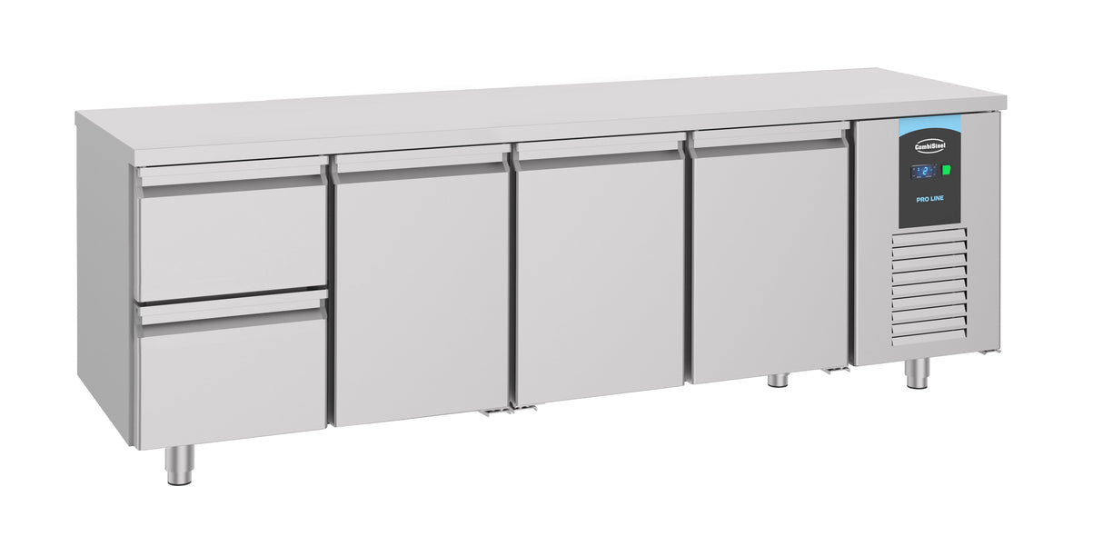 Elevate Your Kitchen with the Combisteel 700 Refrigerated Counter - Featuring 3 Spacious Doors and 2 Convenient Drawers