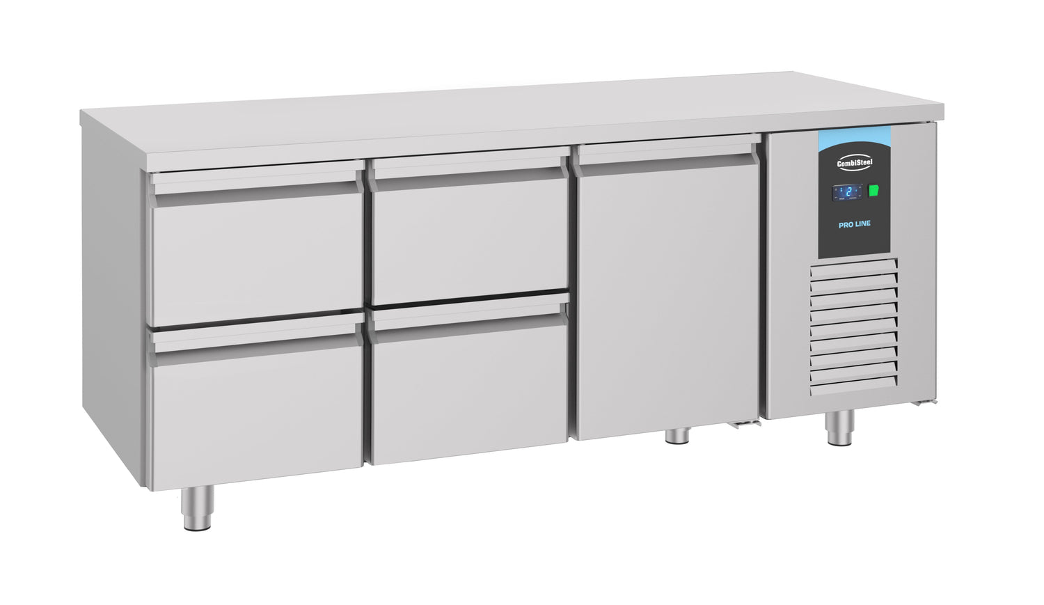 Elevate Your Kitchen with the Combisteel 700 Refrigerated Counter Featuring 1 Door and 4 Spacious Drawers - Model 7489.5530