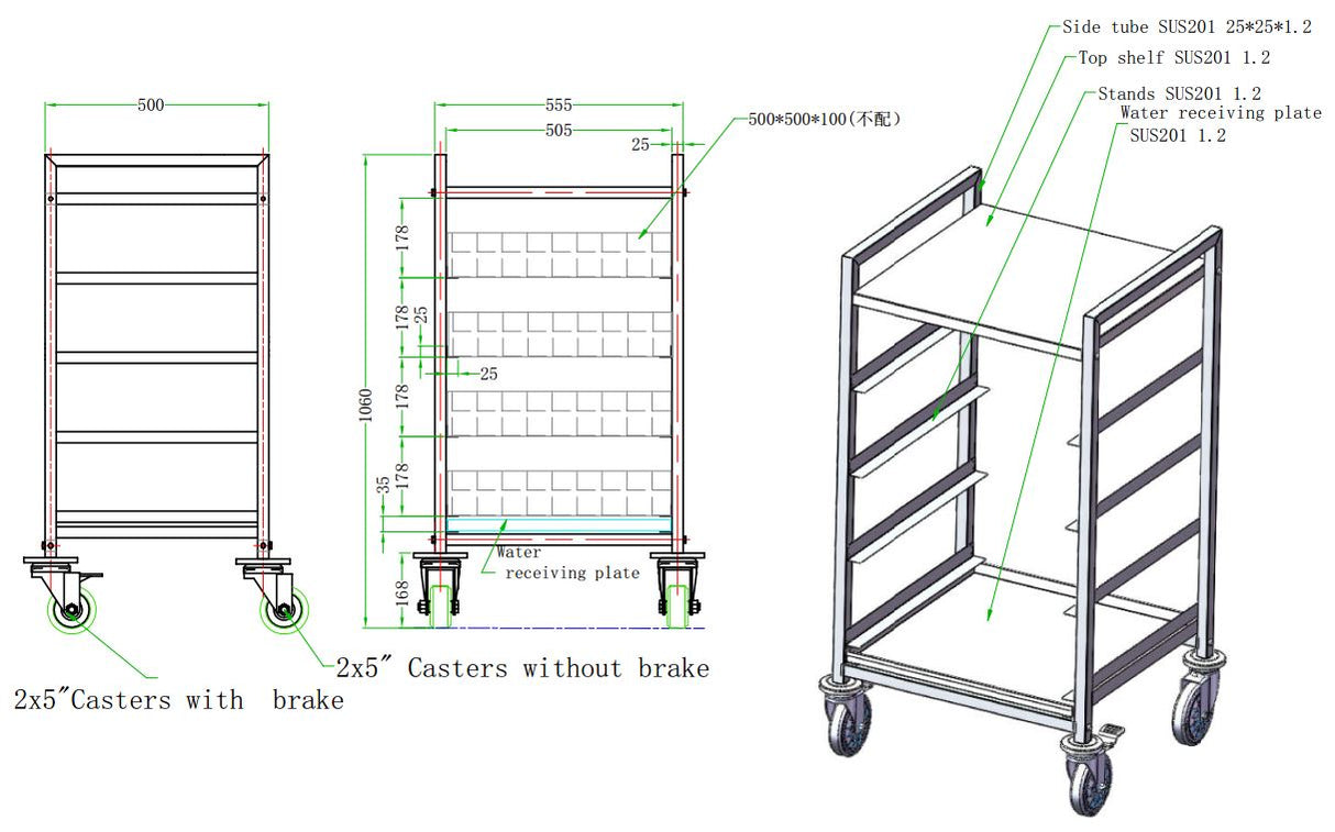 Versatile Combisteel 500x500 Basket Trolley - Perfect for Your Needs