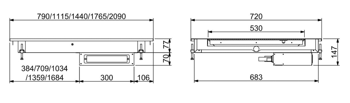 Versatile Combisteel Drop-In Heated Ceramic Cooktop - Elegant White Finish - Model 7495.0250