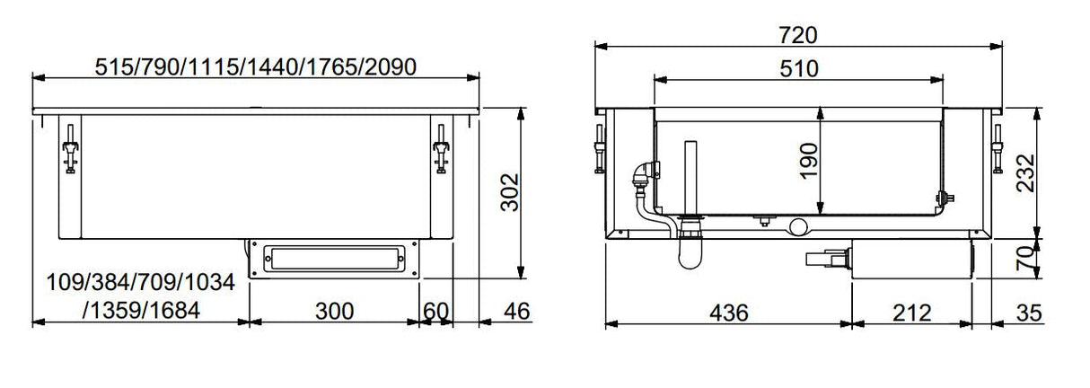 Premium Combisteel 4/1 Drop-In Bain-Marie with Automatic Water Filling - Model 7495.0295