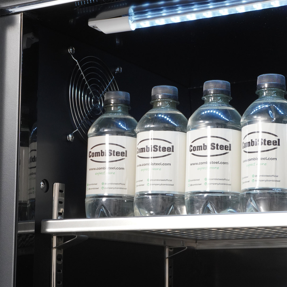 Combisteel Backbar Cooler 4 Glass Doors Black