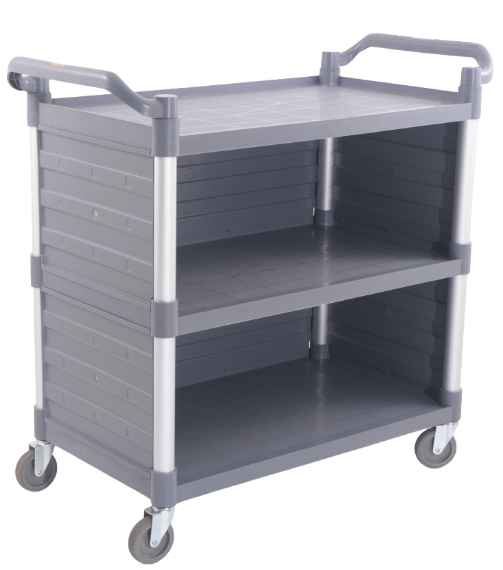 Combisteel Serving Trolley Flat Packed 3 Shelves Open Incl. Side Panels