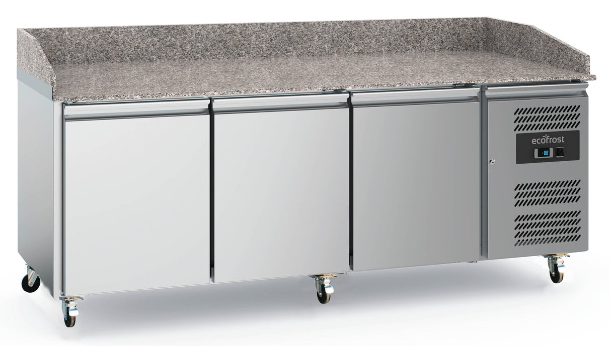 Combisteel Pizza Counter 3 Doors With Wheels