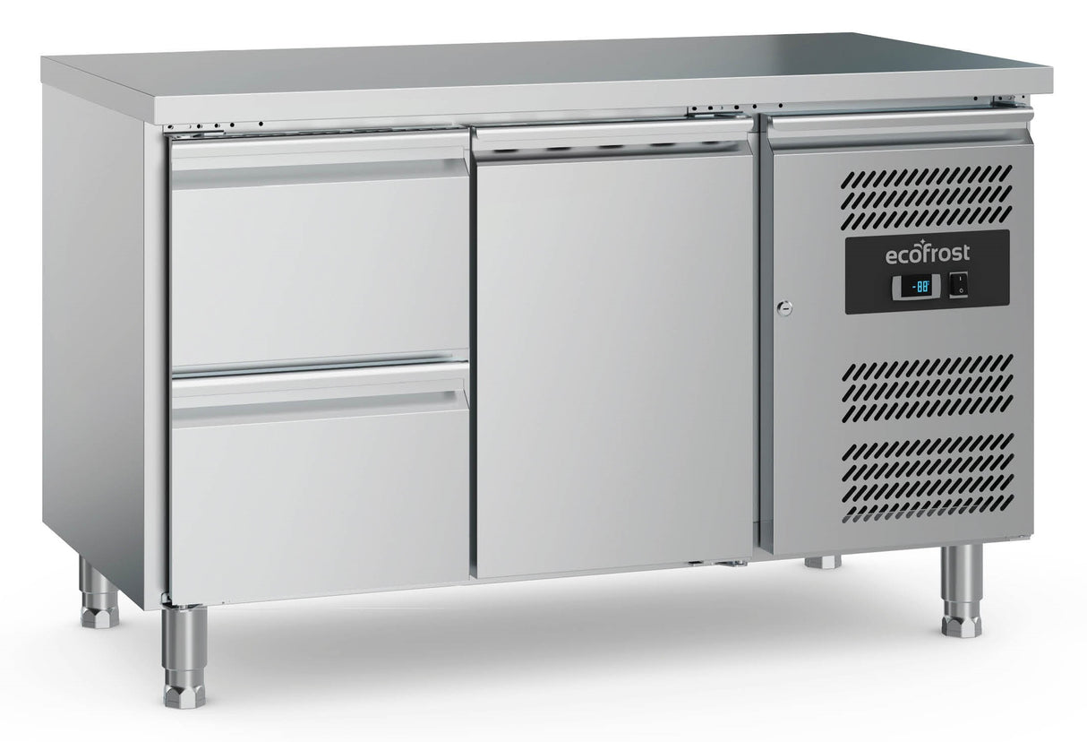 Combisteel 700 Refrigerated Counter 1 Door And 2 Drawers With Adjustable Feet