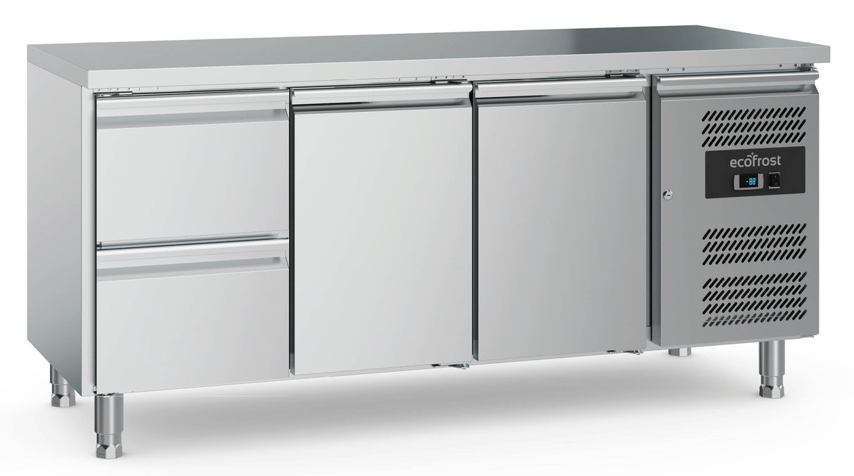 Combisteel 700 Refrigerated Counter 2 Doors And 2 Drawers With Adjustable Feet